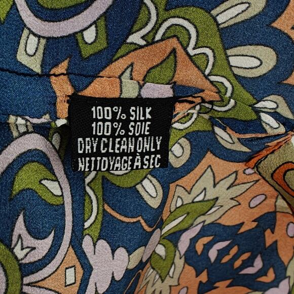 Tolani Tessa Silk Tunic Dress Size Small Tasseled V-Neckline 3/4 Sleeves Boho - Picture 10 of 11